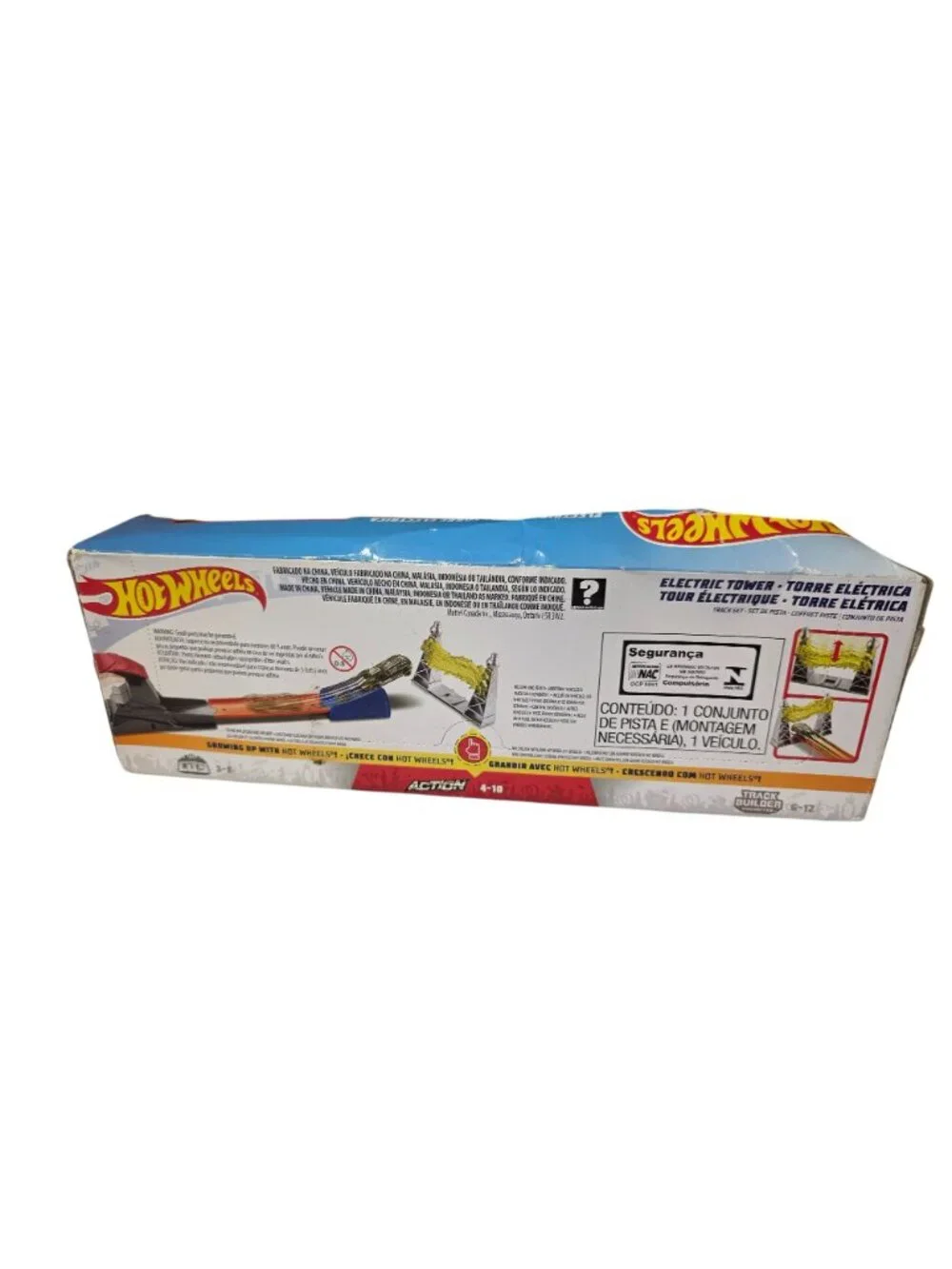 Hot Wheels Action Electric Tower Track Stunt Set with Car NIB Damaged Box